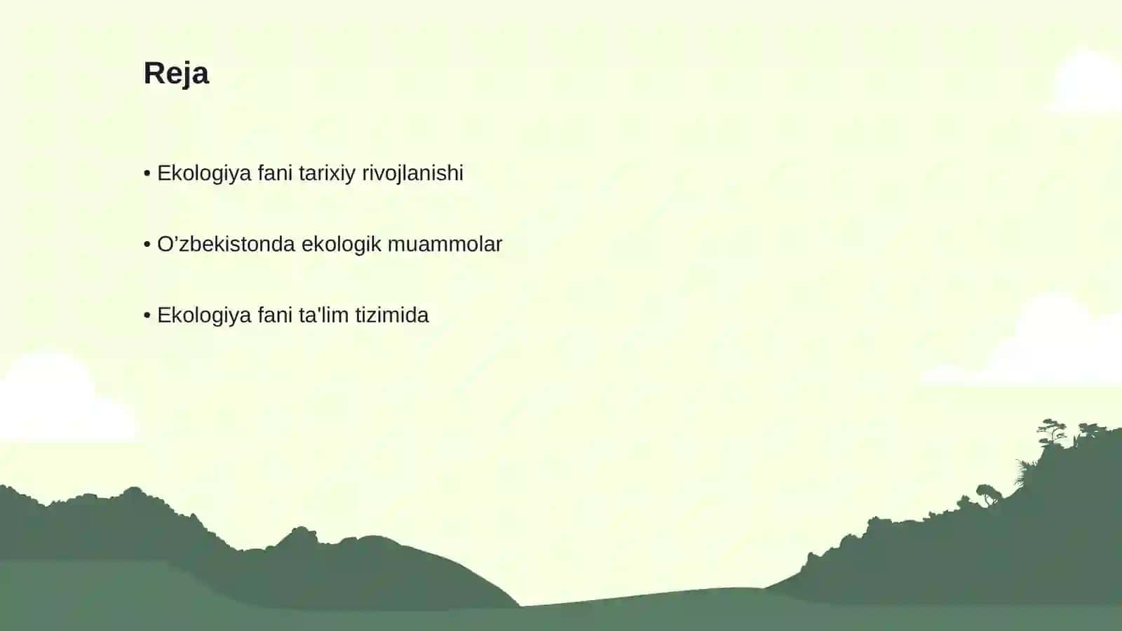 O’zbekistonda ekologiya fanining rivojlanishi 2