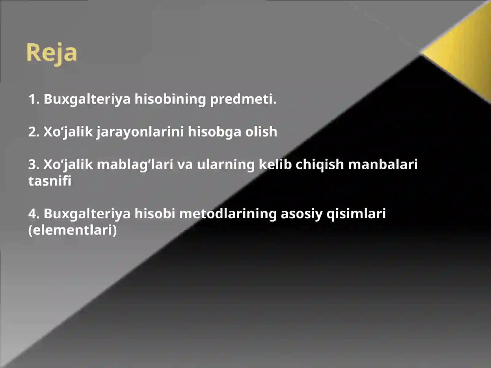 biznesda buxgalterya hisobining predmeti va metodi 2