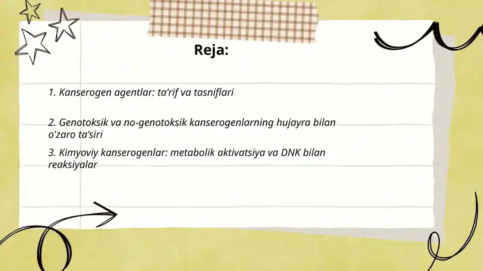 Kanserogen agentlar va ularning hujayralar bilan o'zaro tasiri. O'sma immuniteti 2