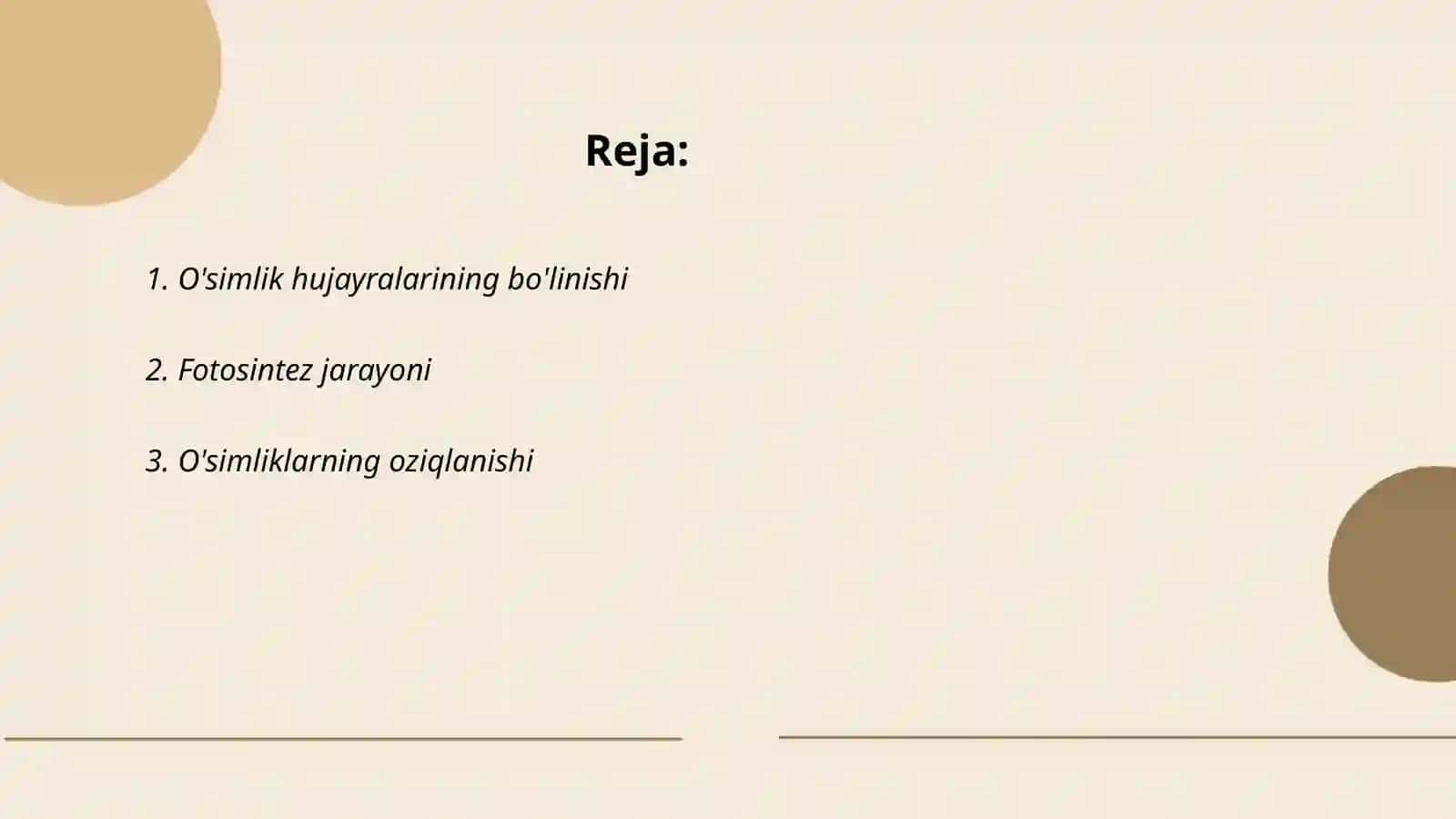 O’simliklarning o’sishi va rivojlanishi 2