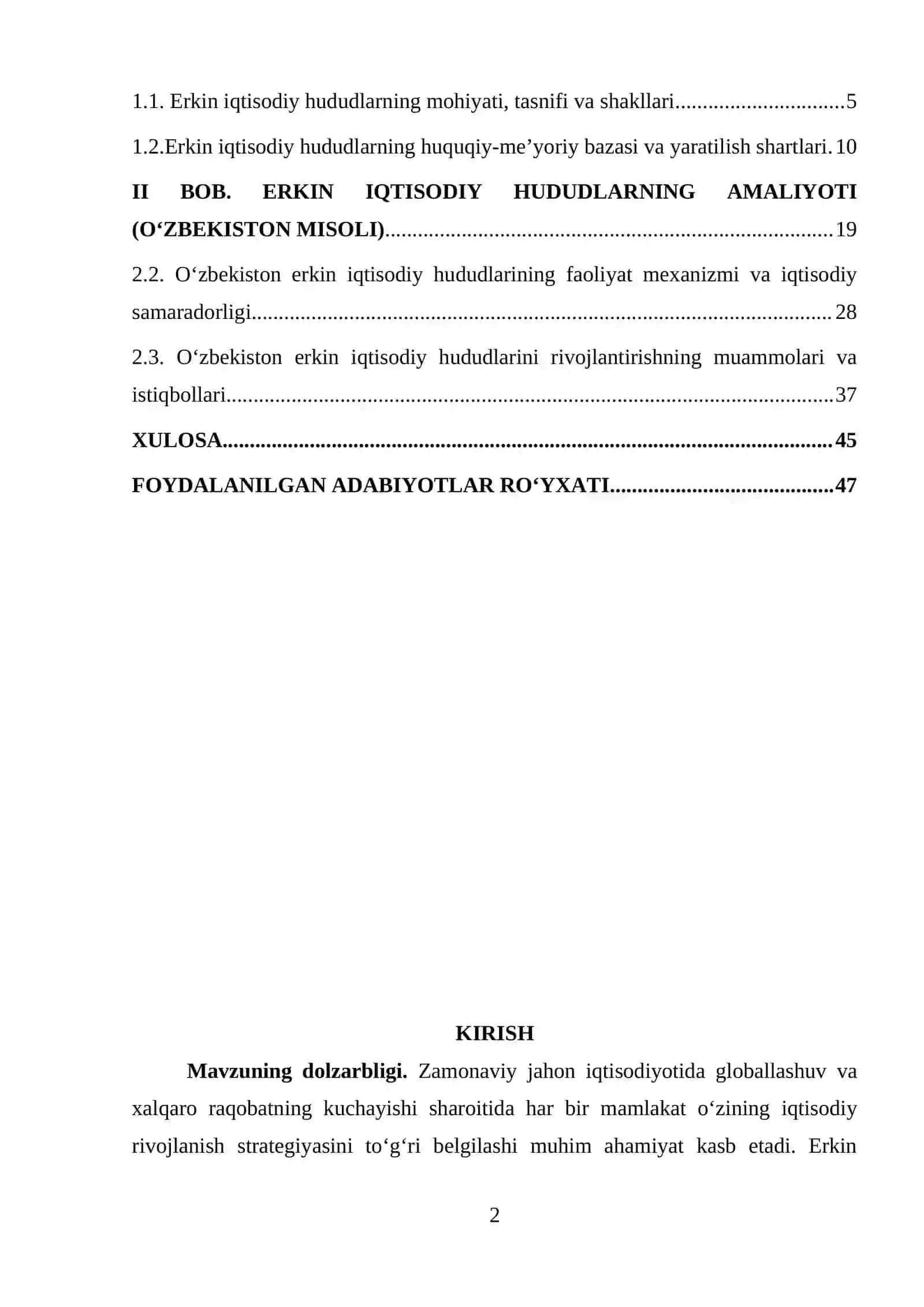Erkin iqtisоdiy hududlаr vа ulаrning fаоliyаtlаri 2
