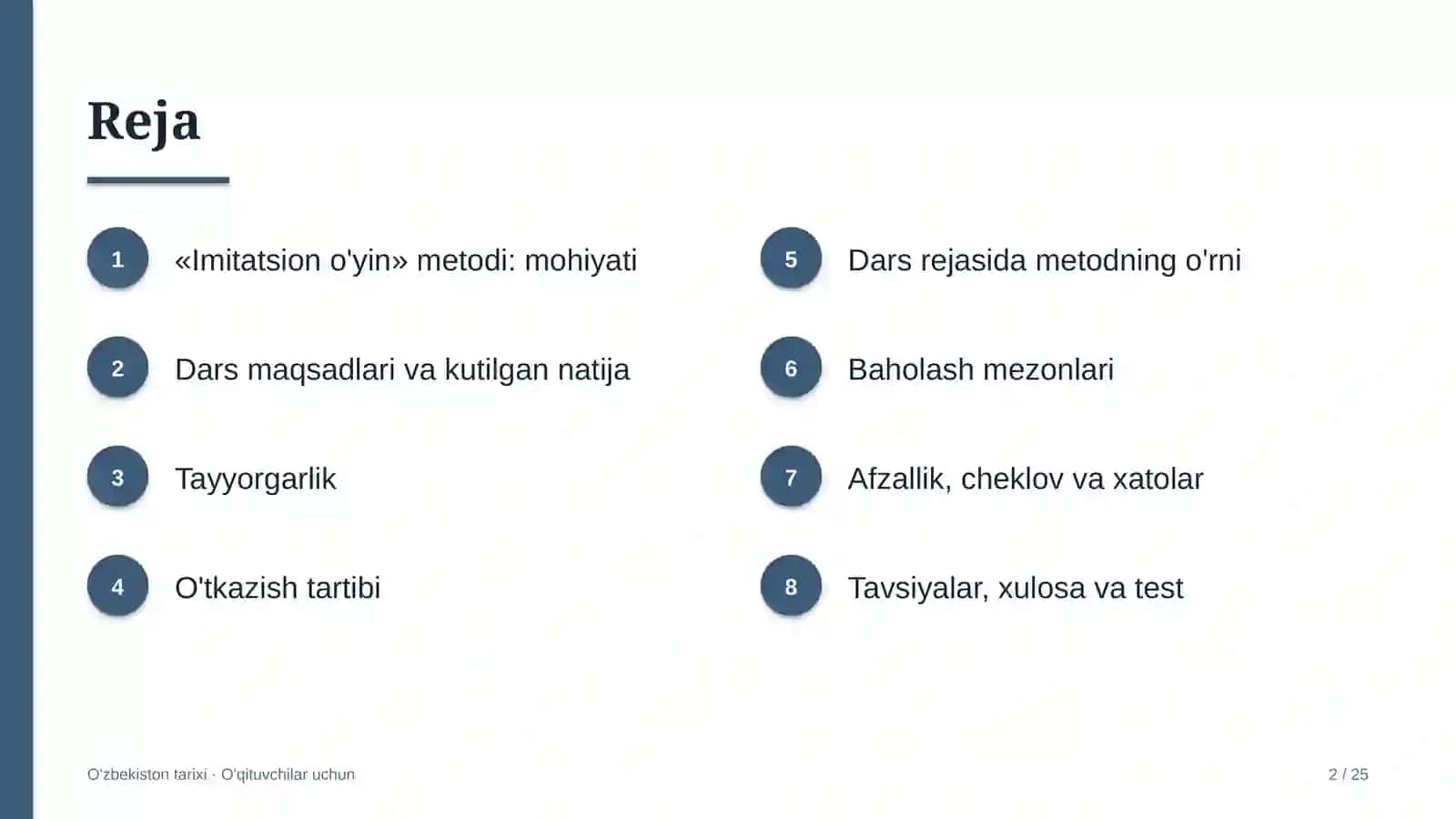 o'zbekiston tarixi darslarida imitatsion o'yin metodidan foydalanish 5617 2