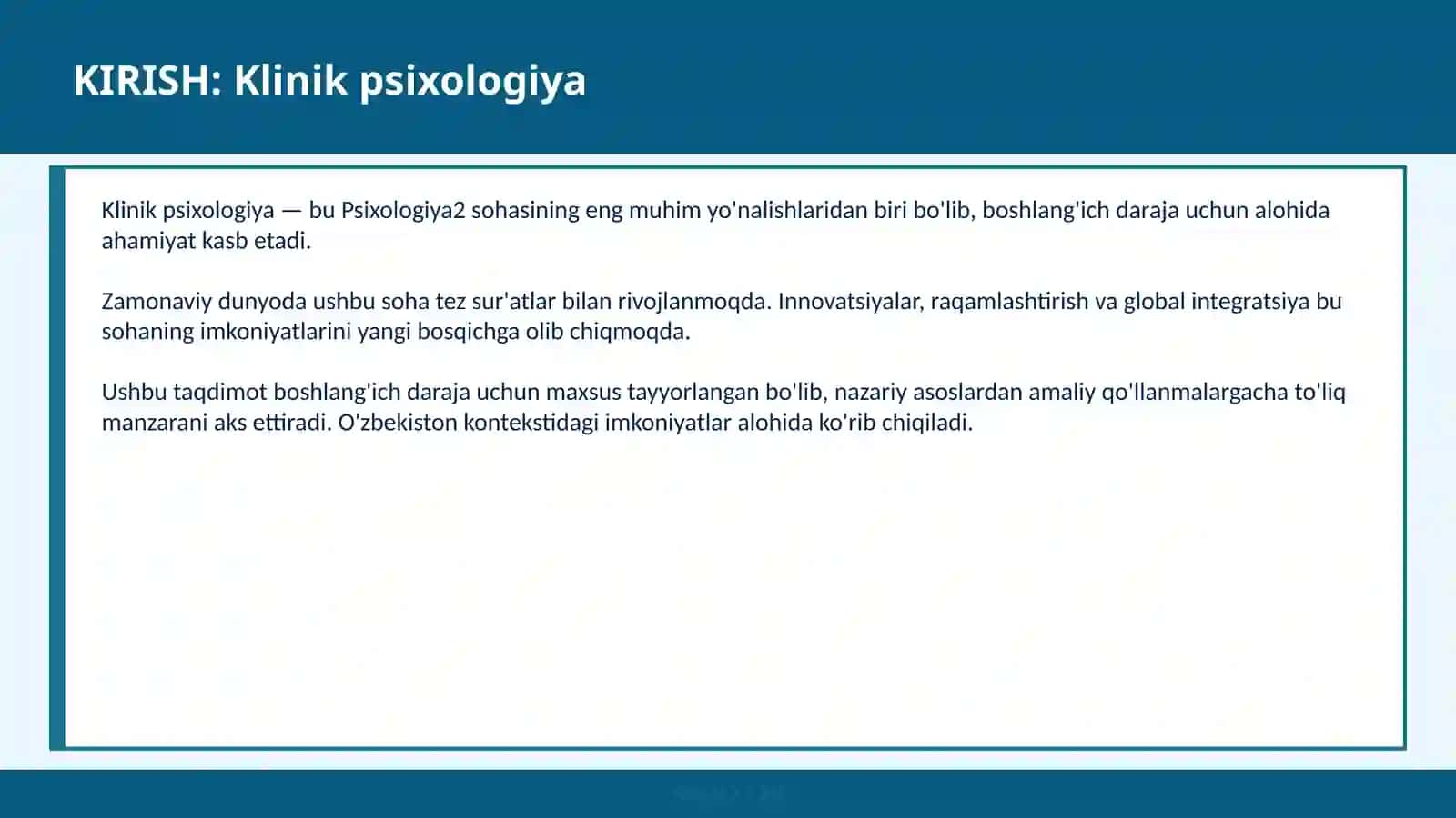 KLINIK PSIXOLOGIYA 2