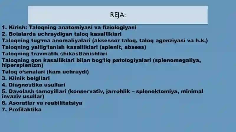 Bolalarda taloq kasalliklari 2
