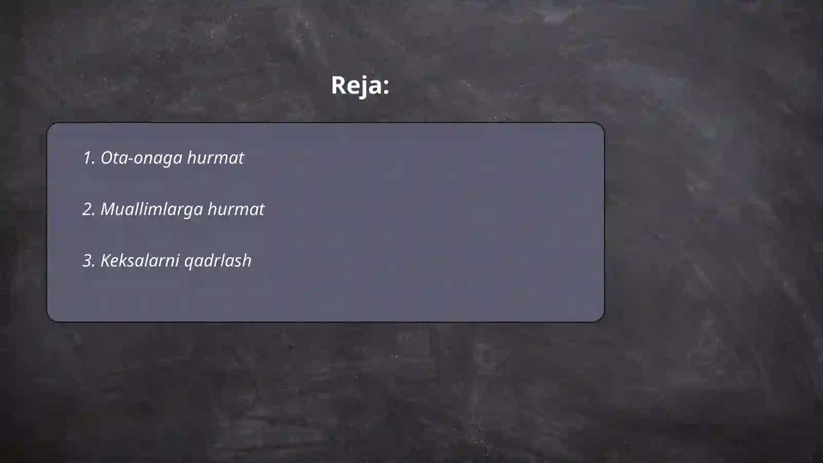 Buyuklarni aziz qilgan bilim 2