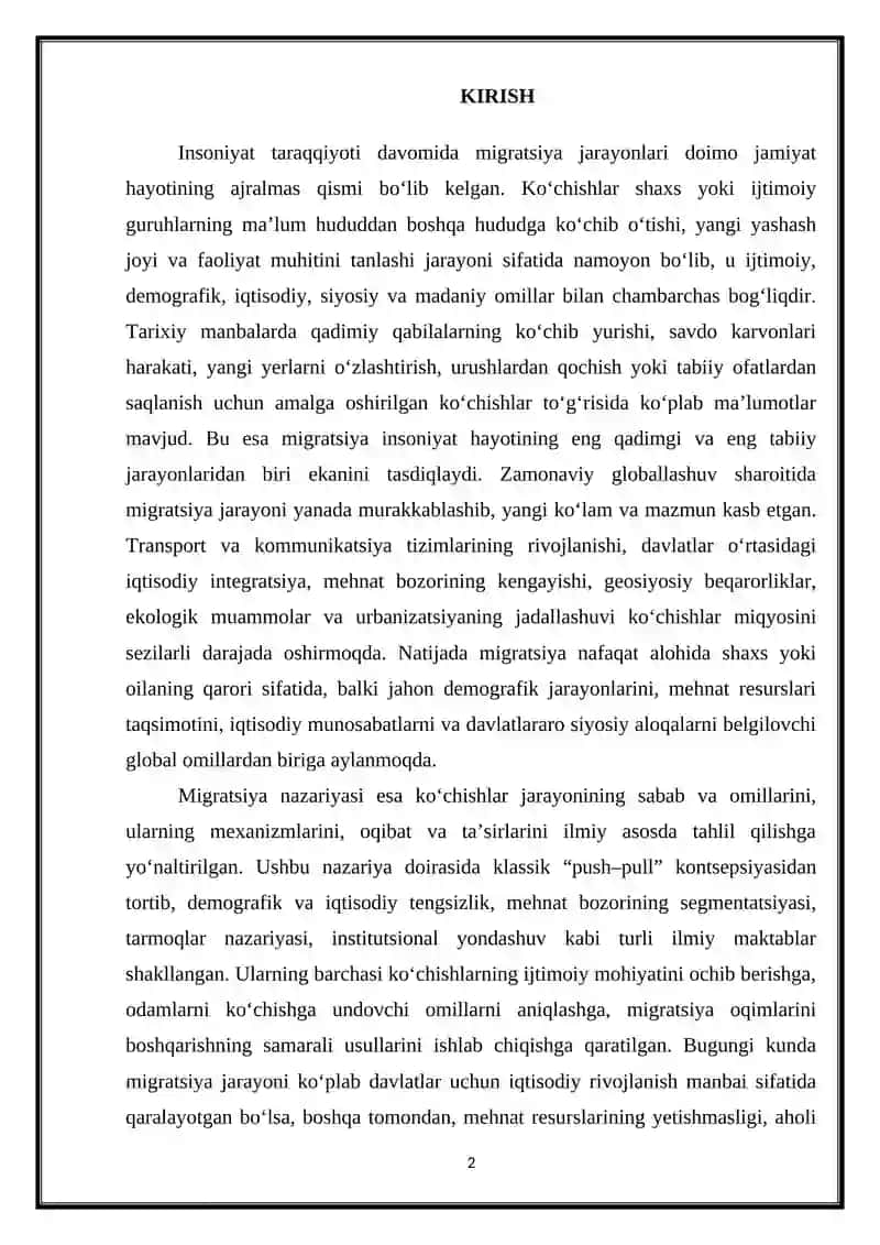 Kòchishlar nazariyasi 2