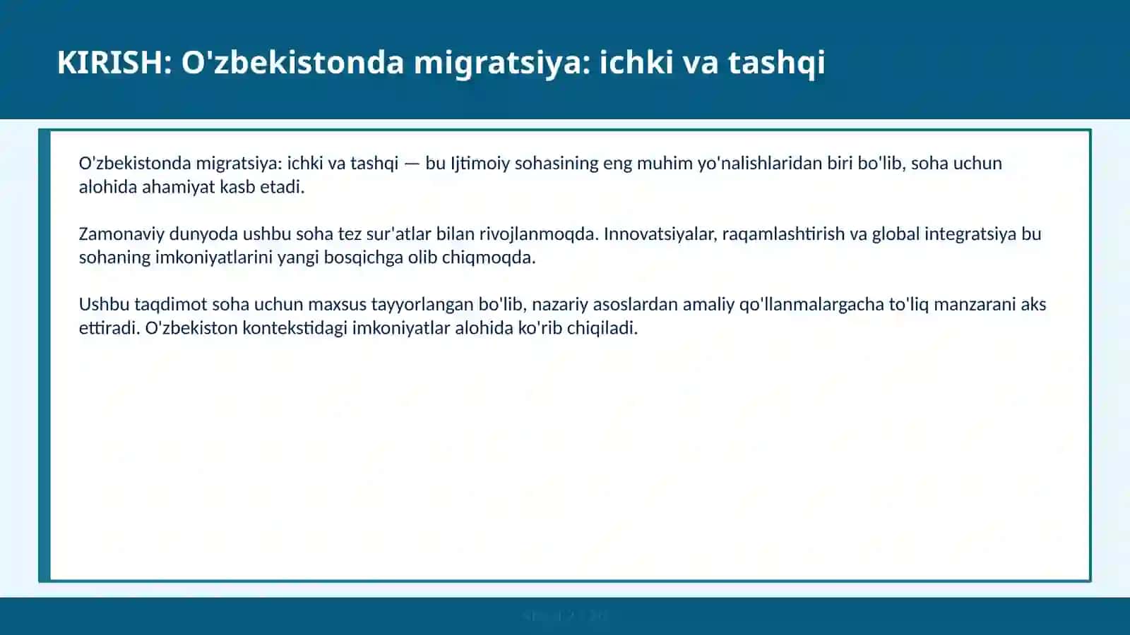 O'zbekistonda migratsiya: ichki va tashqi 2