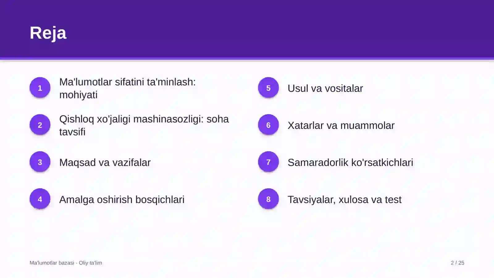 qishloq xo'jaligi mashinasozligida ma'lumotlar sifatini ta'minlash 2219 2