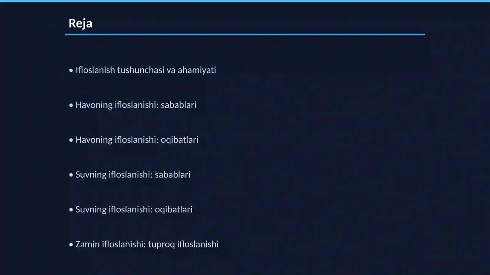 Ifloslanish turlari 2