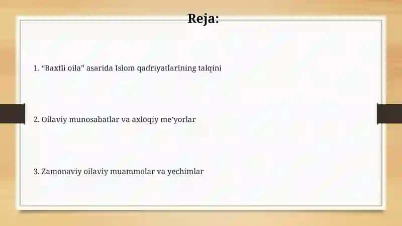 "Baxtli oila" 2