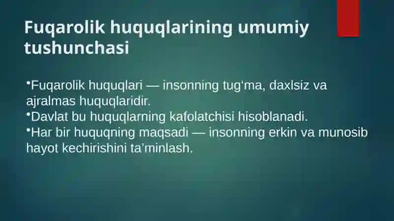 Fuqarolarning huquqlari 2