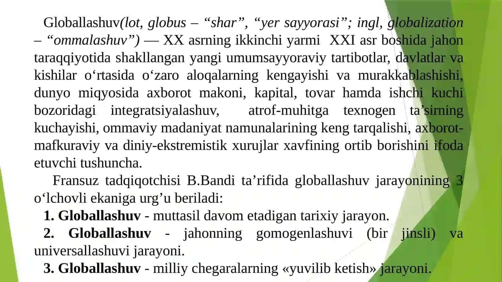 Globallashuv va barqaror taraqqiyot falsafasi 2