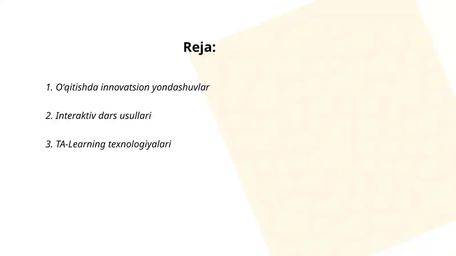 Kreativ oʻqitish texnalogiyalari 2