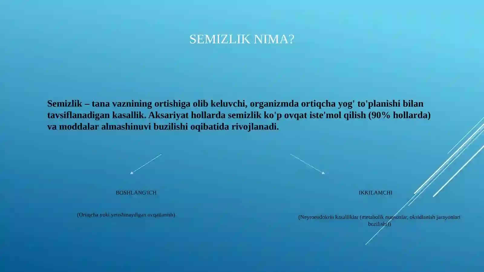 Semizlik etiologiyasi va oqibatlari 2