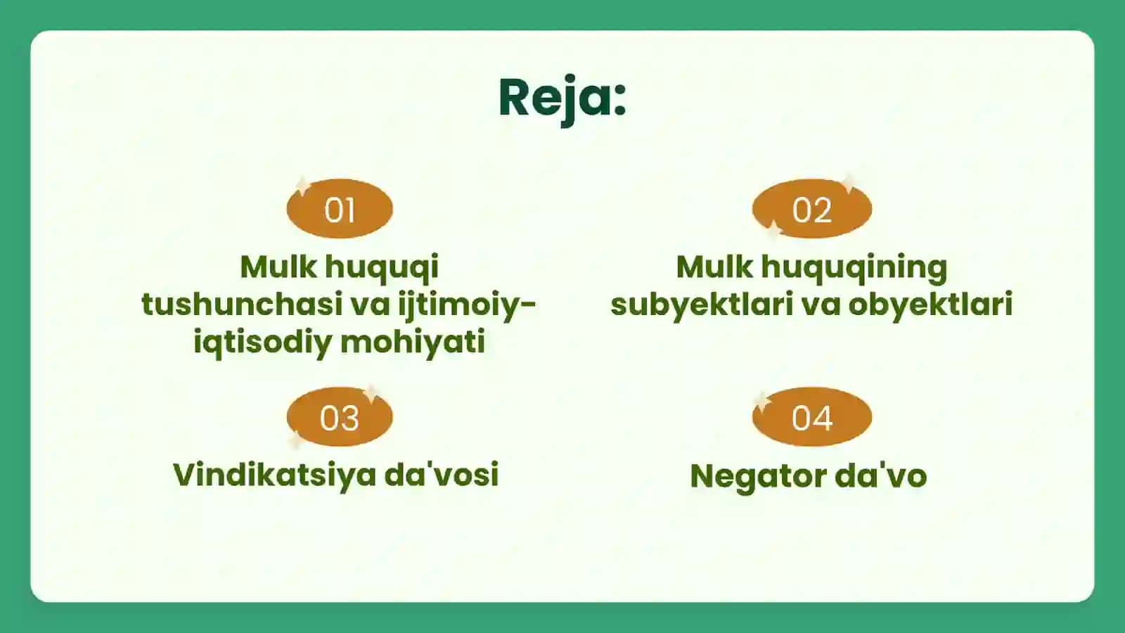 MULK HUQUQI taqdimot 2