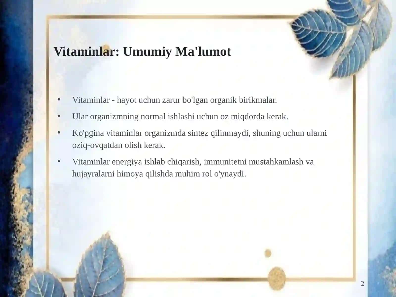 Vitaminlar va Osteoporozga Qarshi Davo 2