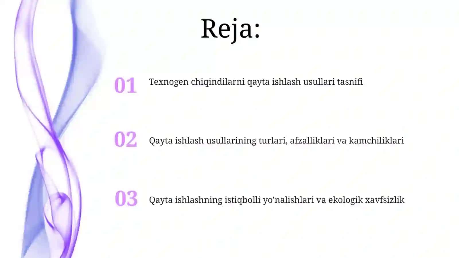 Texnogen chiqindilarni qayta ishlash usullari tasnifi 2