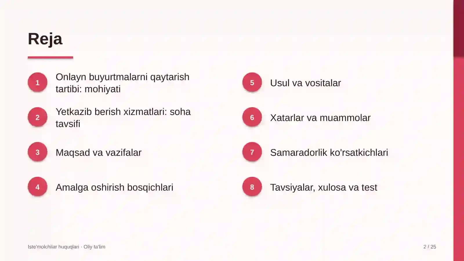 Yetkazib berish xizmatlarida onlayn buyurtmalarni qaytarish tartibi 2