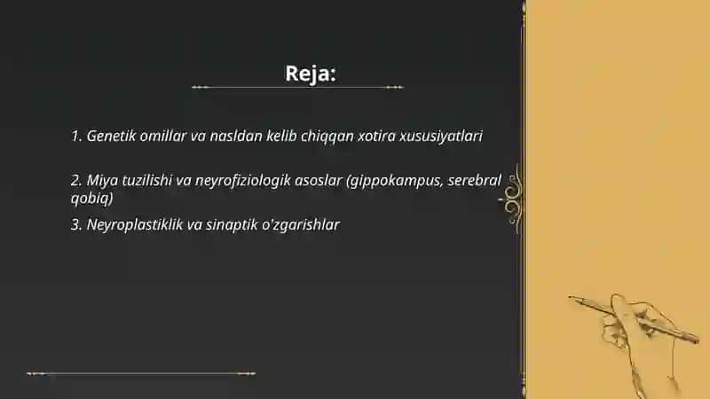 Inson xotirasi rivojining asosiy omillari va shart-sharoitlari 2