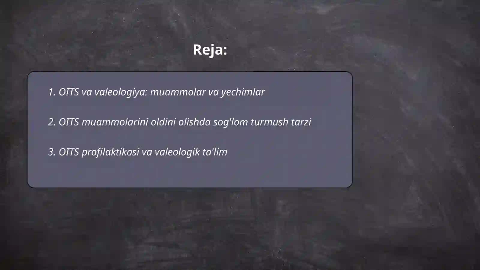 OITS va valeologiya: muammolar va yechimlar 2
