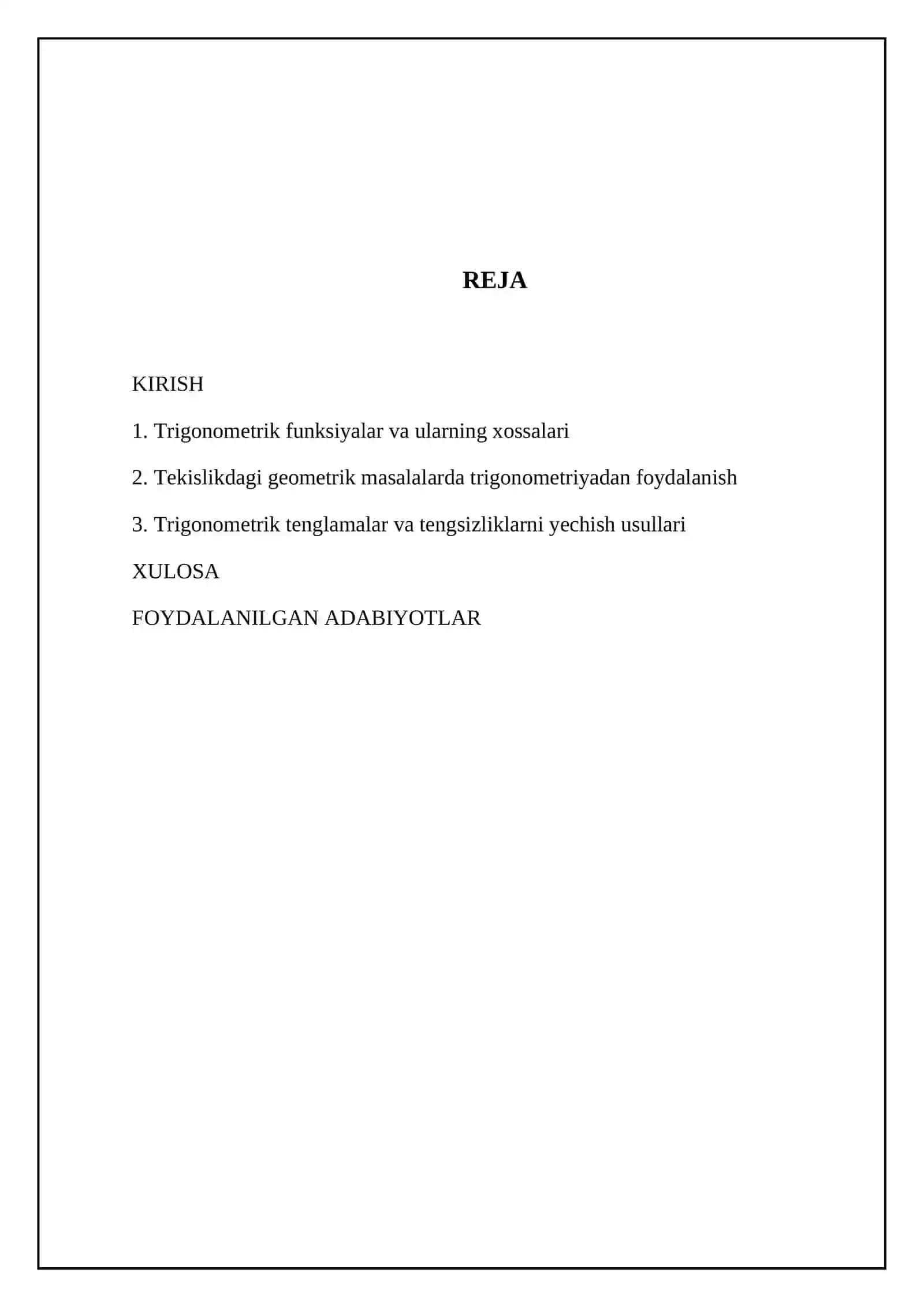 Trigonometriya misollar 2