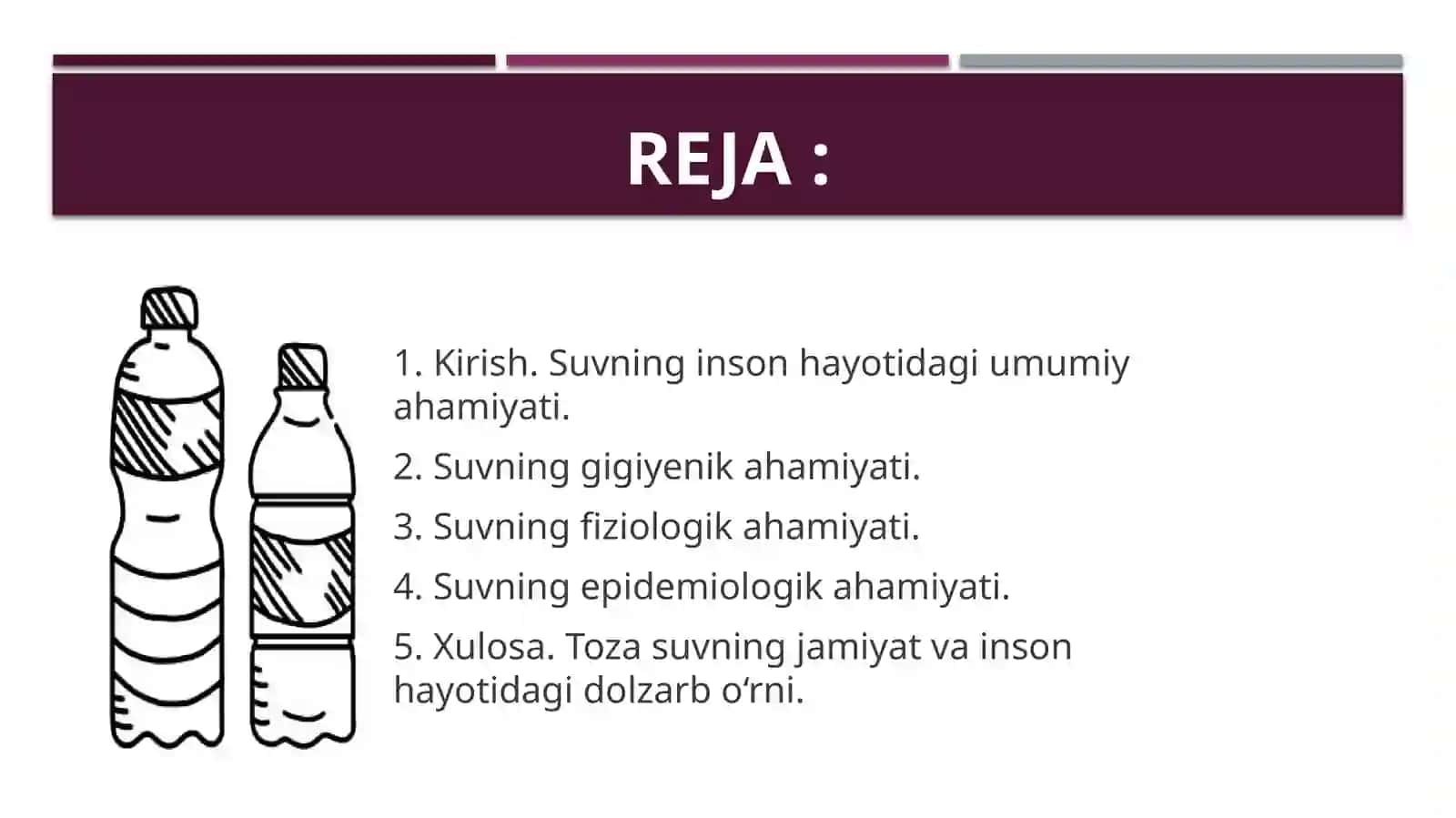 Suvning gigiyenik, fiziologik va Epidemiologik ahamiyati 2