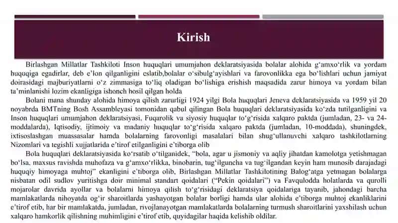 Bolalarning huquq va manfaatlarini himoya qilish bòyicha ota-onaning huquq va majburiyatlari 2