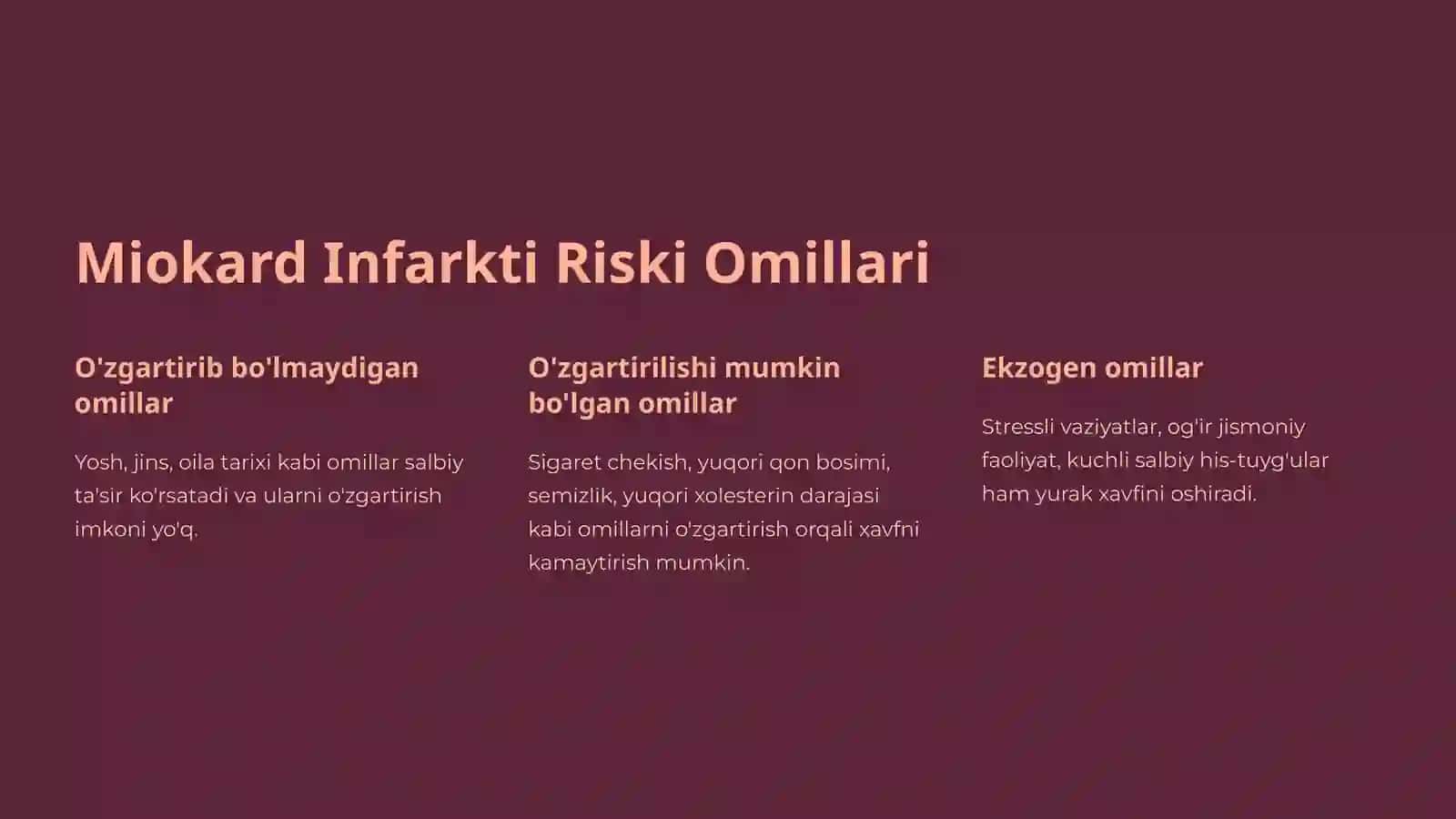 Miokard Infarkti: Xavf Omillari va Birinchi Yordam 2