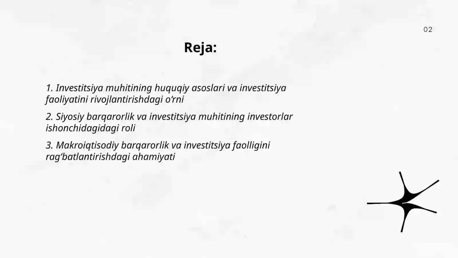 Investitsiya faoliyatini rivojlantirishda investitsiya muhitining o'rni 2
