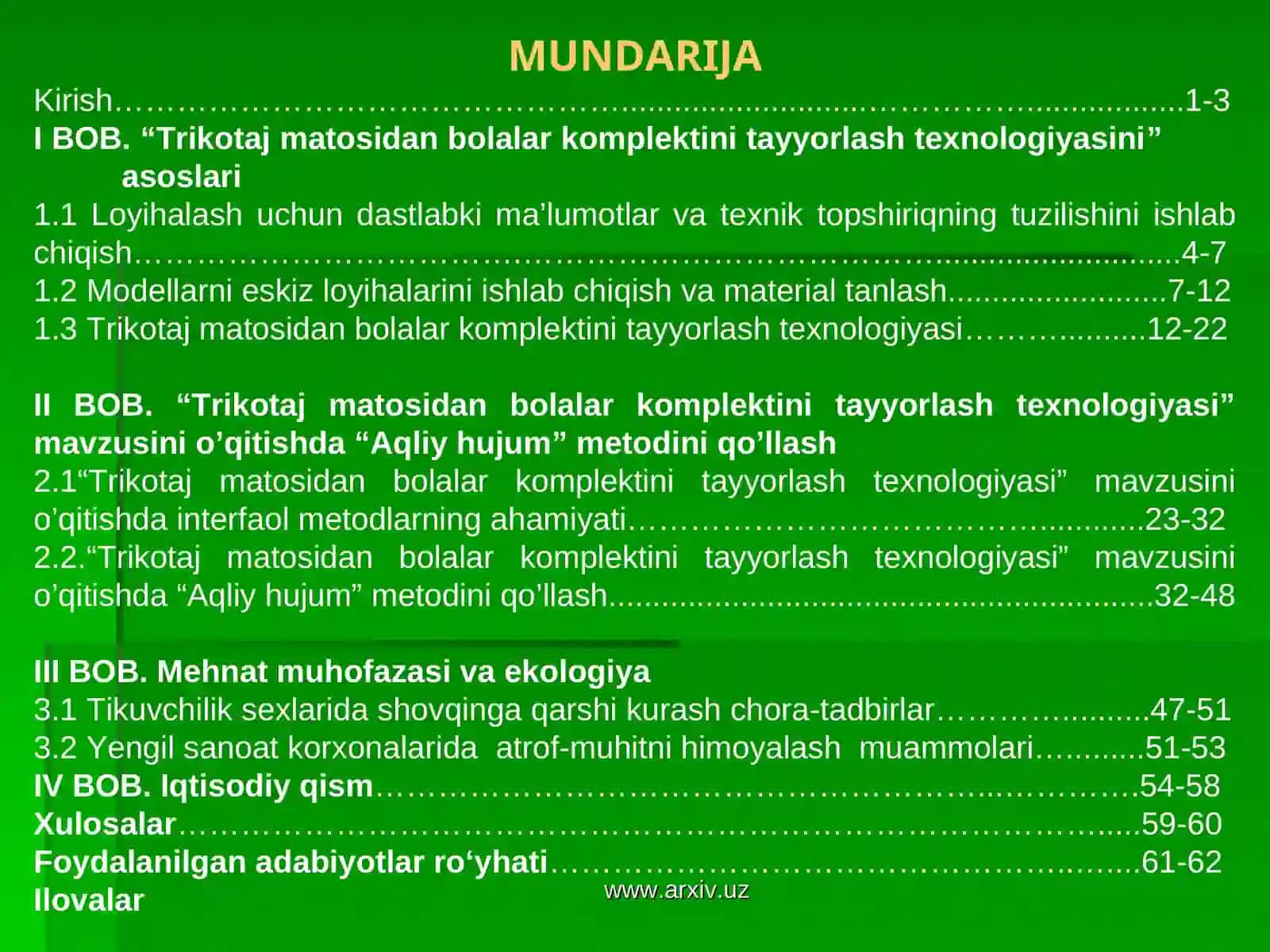 Trikotaj matosidan bolalar komplektini tayyorlash texnologiyasi 2