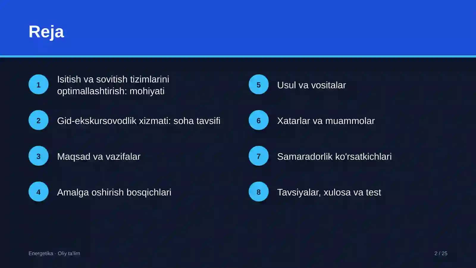 [Gid-ekskursovodlik xizmatida isitish va sovitish tizimlarini optimallashtirish] 2