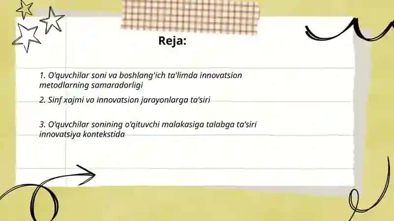 O'quvchilar soni va boshlang'ich ta'limda innovatsion metodlarning samaradorligi 2