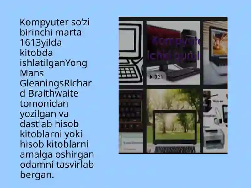 Kompyuter haqida tushuncha 2