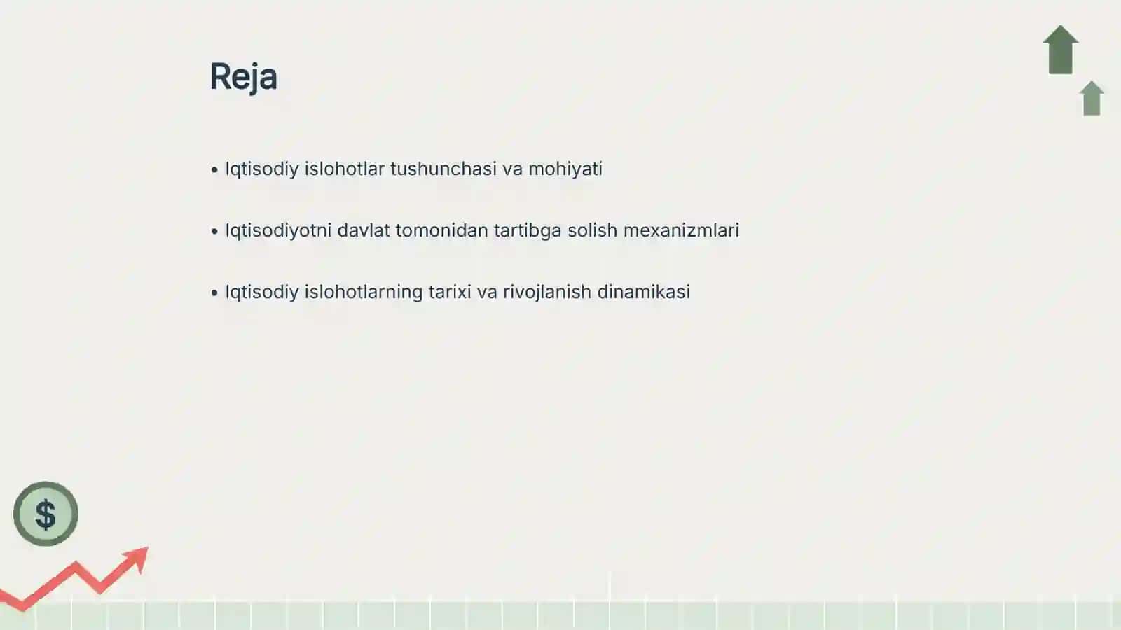 Iqtisodiy islohotlar va iqtisodiyotni davlat tomonidan tartibga solish mexanizmining shakllanishi 2