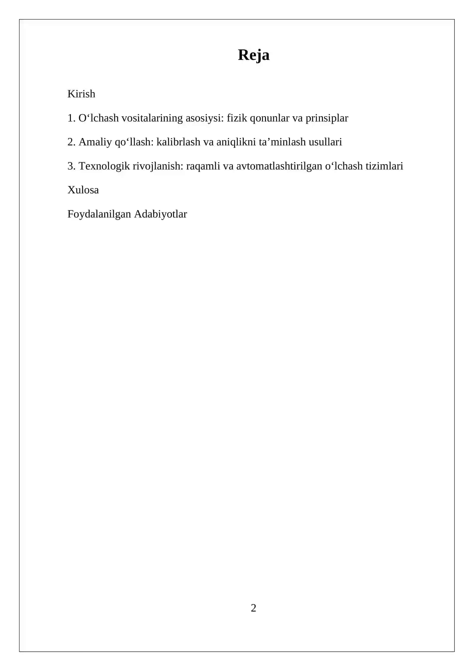 OʻLCHASH VOSITALARI ISHLASH PRINSIPLARI 2
