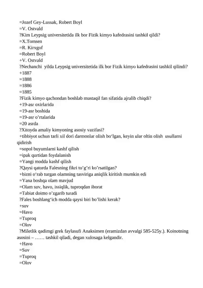 17-asr o‘rtalaridakim suvli eritmalardagi anorganik moddalarning miqdoriy analiziga asos soldi? 2