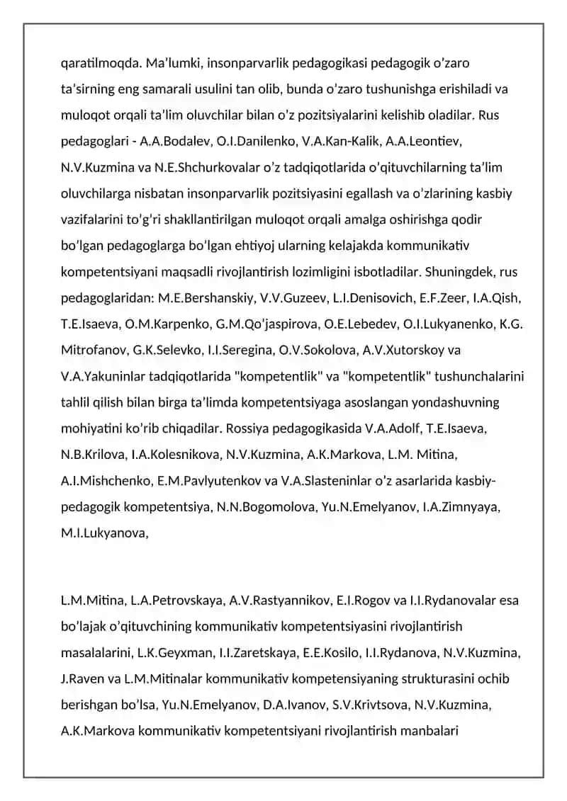 Bo'lajak boshlang'ich sinf o'qituvchilarida kommunikativ kompetensiyani rivojlantirish yo'llarida uning ahamiyati 2