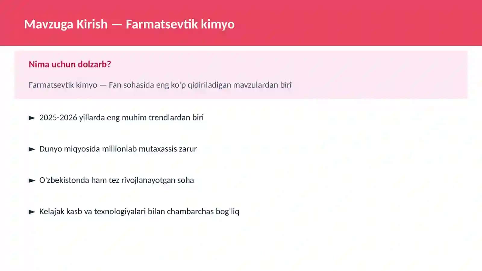 FAN | KIMYO ZAMONAVIY 2