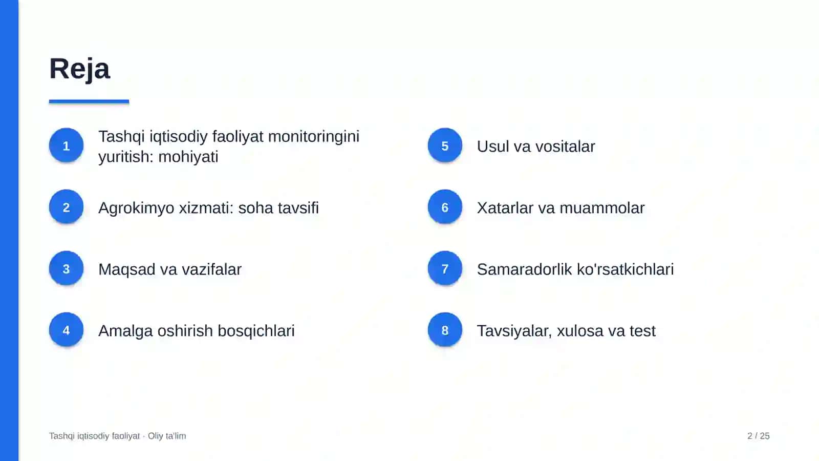 Agrokimyo xizmatida tashqi iqtisodiy faoliyat monitoringini yuritish 2
