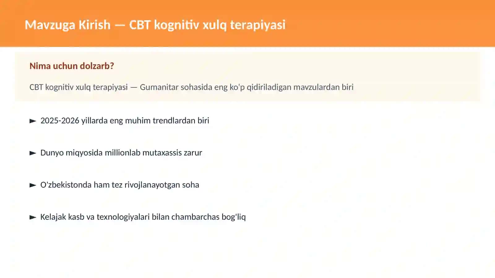CBT kognitiv xulq terapiyasi 2