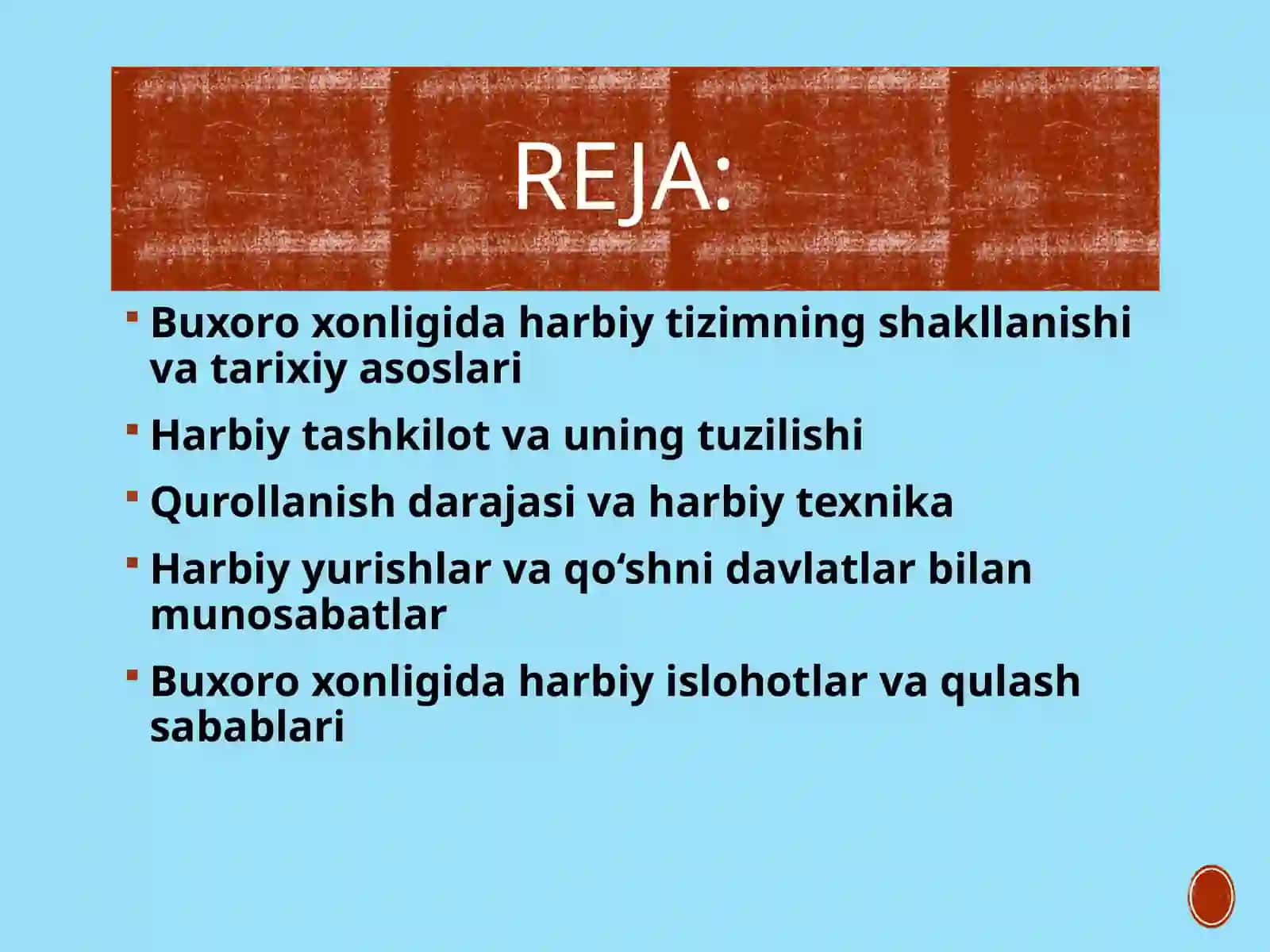 Buxoro xonligida harbiy ish 2
