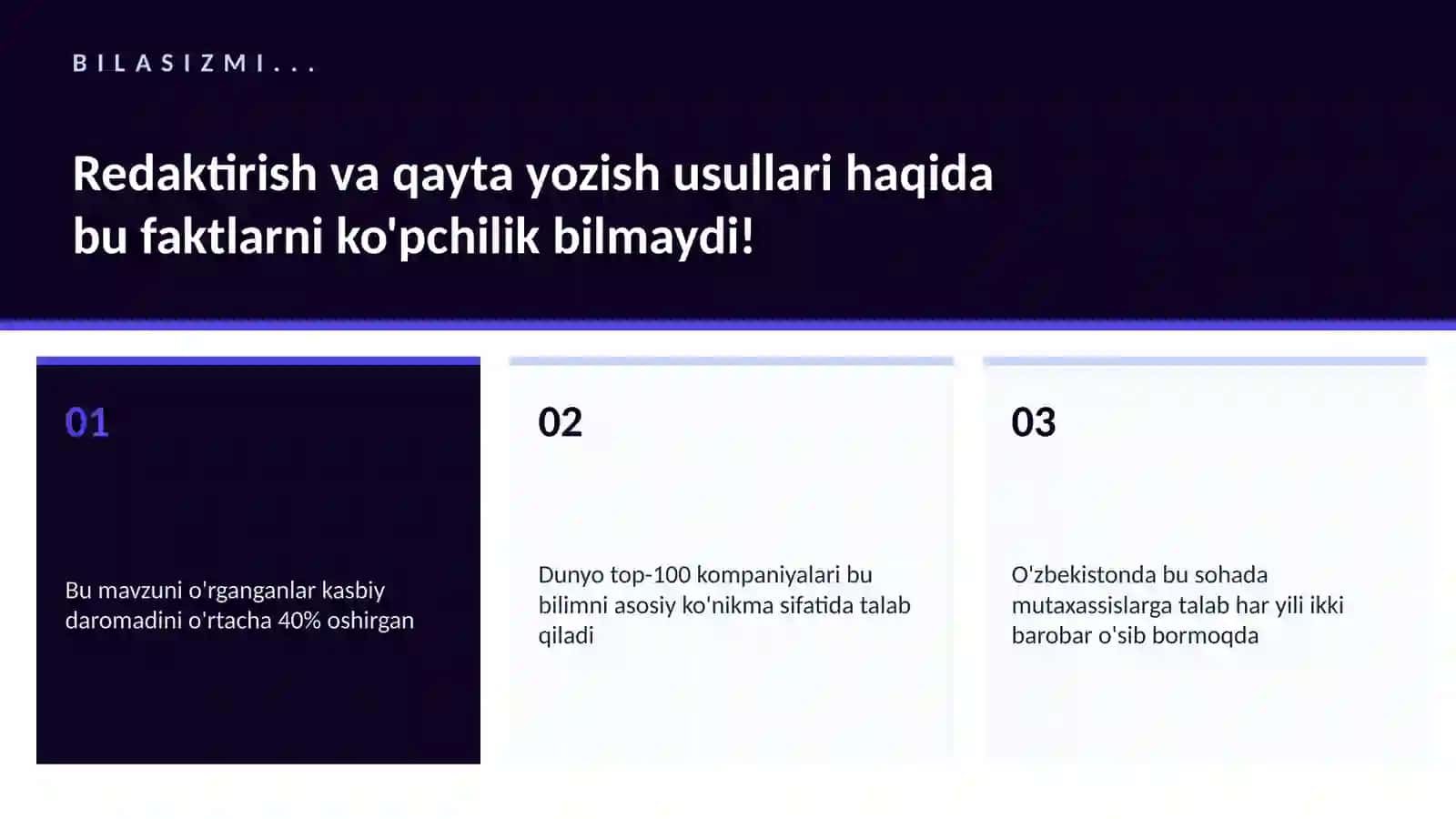 Redaktirish va qayta yozish usullari 2