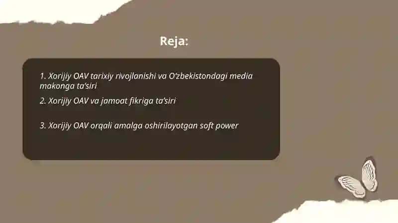 Xorijiy OAV ning media makondagi oʻrni 2