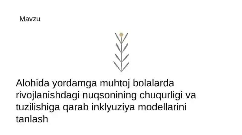Inklyuziv ta'lim pedagogikasi 2