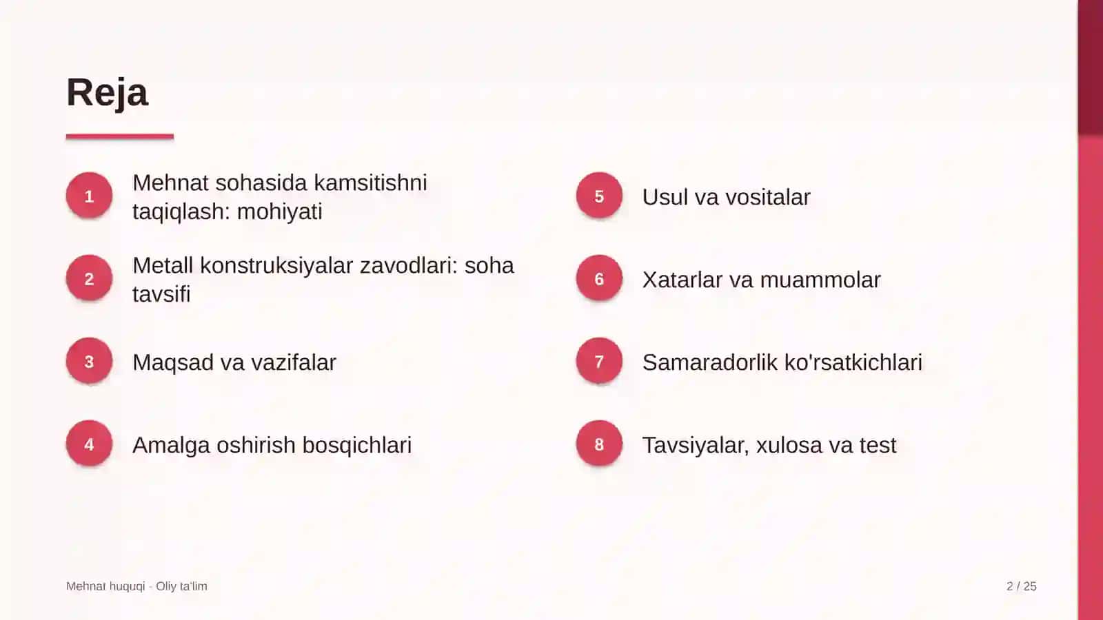 metall konstruksiyalar zavodlarida mehnat sohasida kamsitishni taqiqlash 2847 2