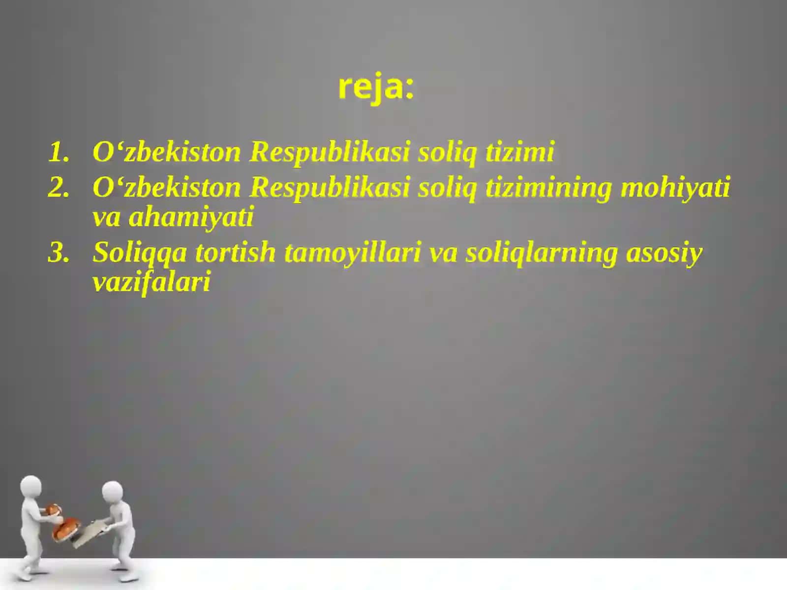 O’zbekiston Respublikasi soliq tizimi va turlari 2