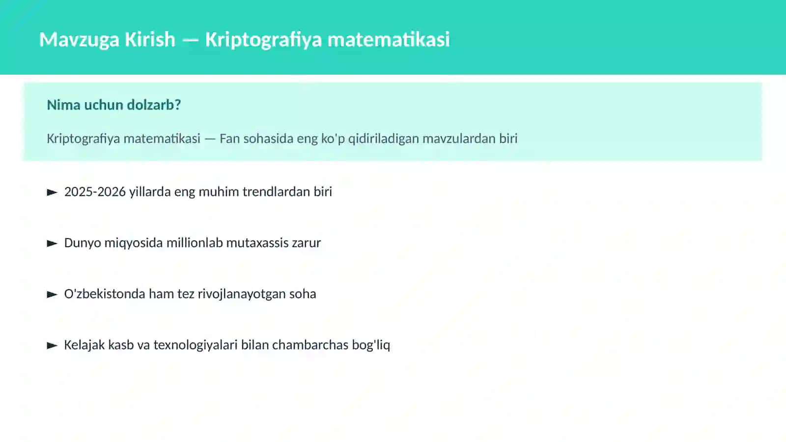 Kriptografiya matematikasi 2