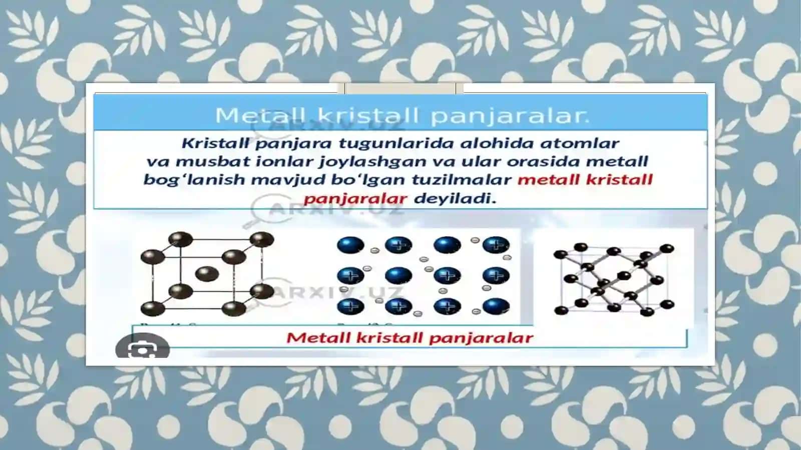 Kristallpanjara turlari 2