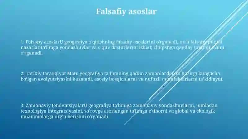 Geografiya Talimining Rivojlanish Bosqichlari 2