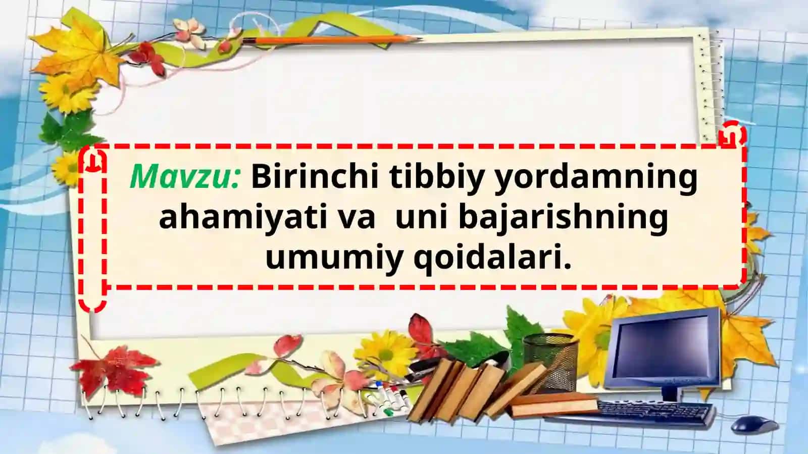 Birinchitibbiyyordamning ahamiyati va unibajarishning umumiy qoidalari 2